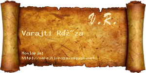 Varajti Róza névjegykártya